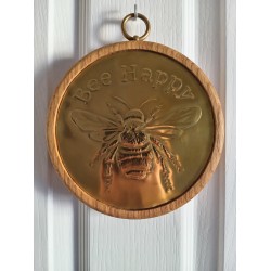 Large Pendant - Bee Happy - Brass