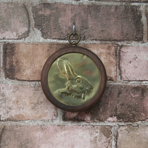 Small Pendant - Hare - Brass/Walnut