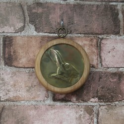 Small Pendant - Hare - Brass/Oak